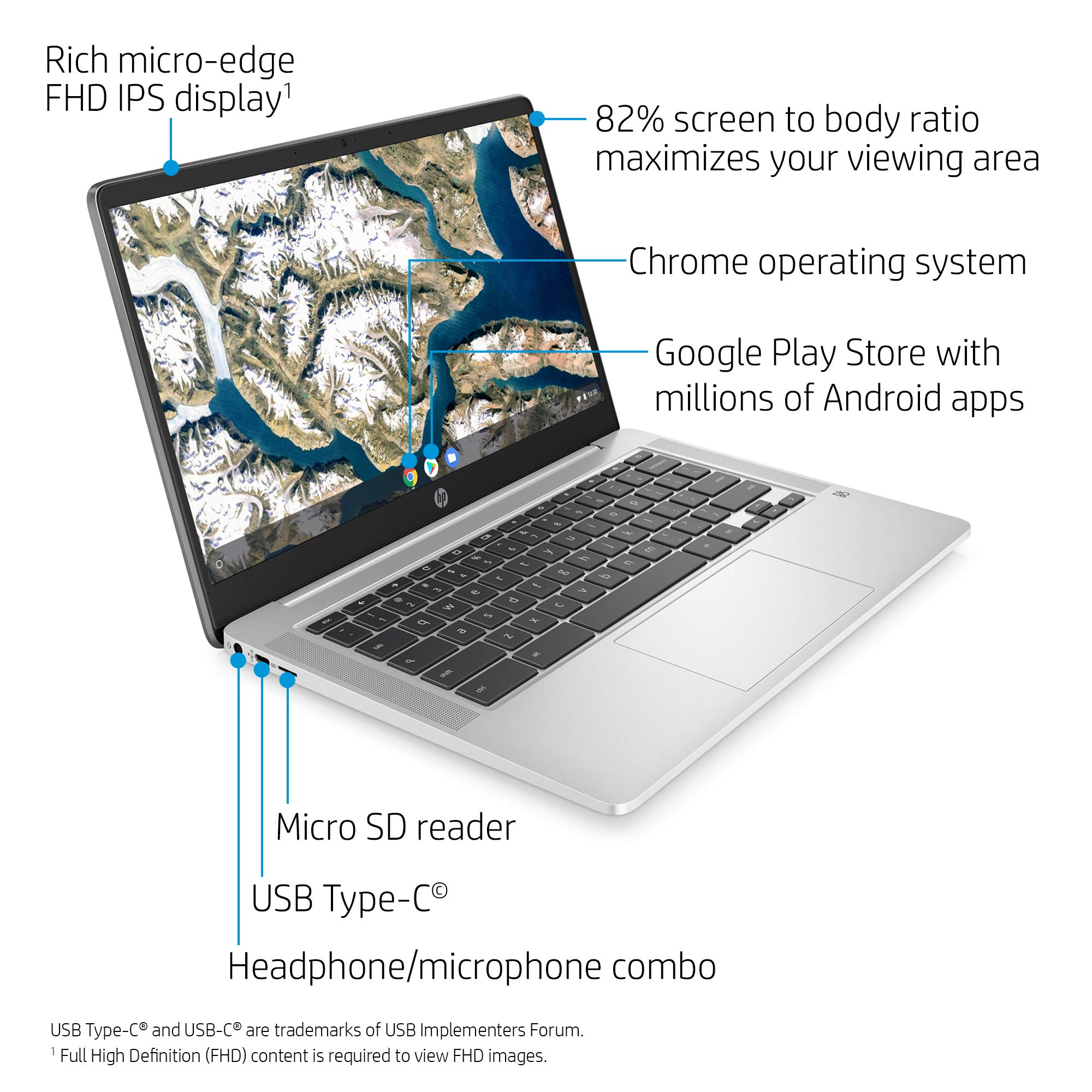 Amazon.co.jp: HP Chromebook 14インチ FHD ノートパソコン Intel